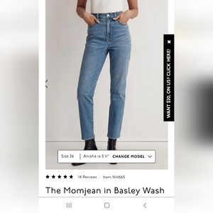 Madewell MomJeans - Basley Wash